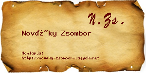 Nováky Zsombor névjegykártya