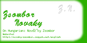 zsombor novaky business card